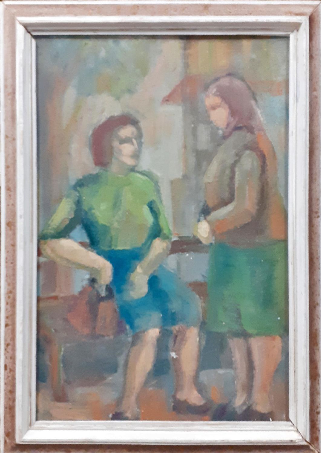 Картина върху фазер с рамка, масло Картина върху фазер с рамка, масло