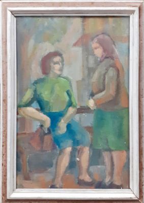 Картина върху фазер с рамка, масло Картина върху фазер с рамка, масло