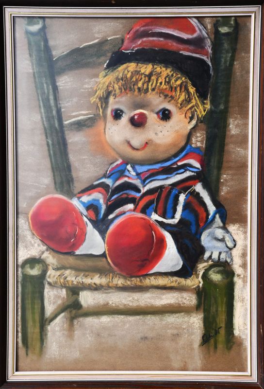 "Моят най-добър приятел", пастел, подписана