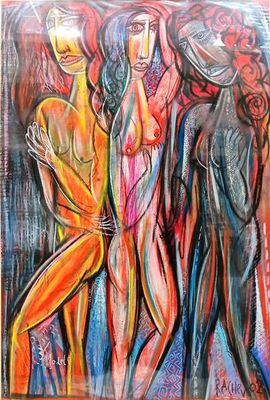 Картина пастел с рамка и стъкло