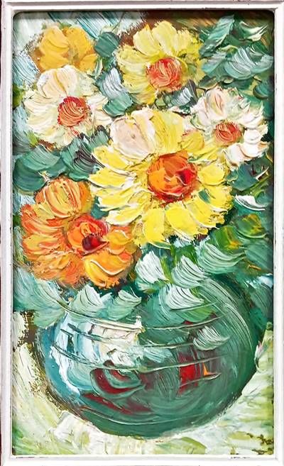 Картина масло върху платно с рамка Картина масло върху платно с рамка