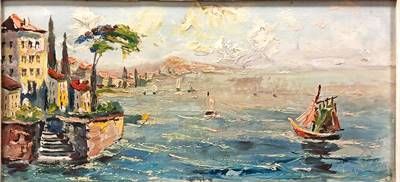 Картина масло върху фазер с рамка Картина масло върху фазер с рамка