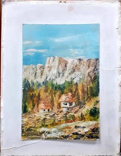 Картина върху хартия, масло Картина върху хартия, масло