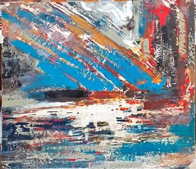 Картина върху хартия, масло Картина върху хартия, масло