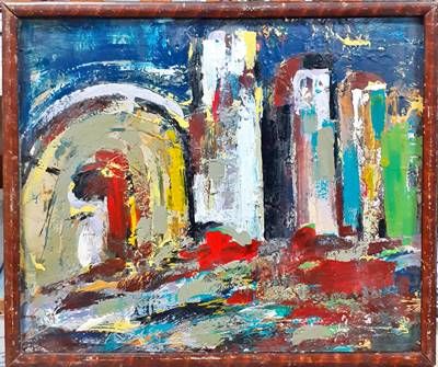 Картина върху хартия, масло Картина върху хартия, масло