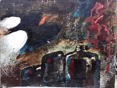 Картина върху хартия, масло Картина върху хартия, масло