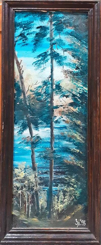 Картина с рамка, масло - Златев `95