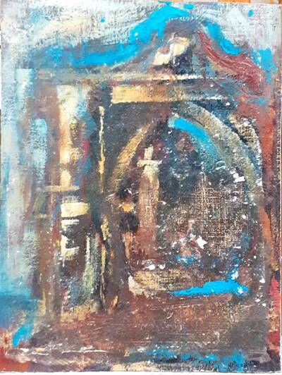 Картина върху хартия, масло Картина върху хартия, масло