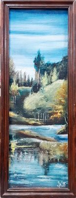 Картина върху фазер, масло - Златев `95 Картина върху фазер, масло - Златев `95