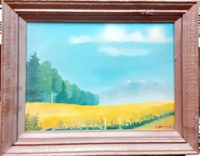 Картина върху платно, масло от 70-те год. - В. Филипов Картина върху платно, масло от 70-те год. - В. Филипов