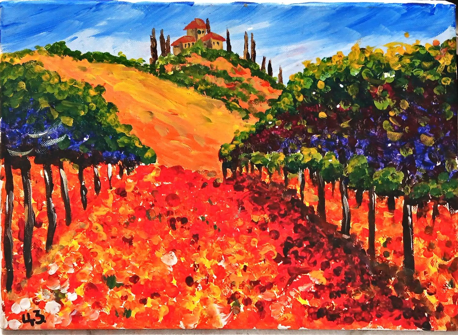 Картина боя върху платно Картина боя върху платно