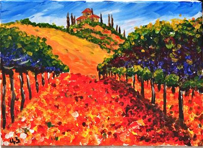 Картина боя върху платно Картина боя върху платно