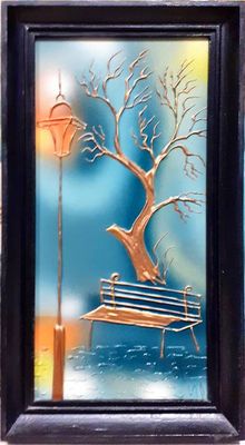 Картина смесена техника -  Картина смесена техника - "Очакване", Иван П. Тодоров