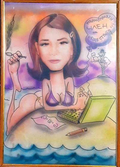 Картина акварел с рамка Картина акварел с рамка