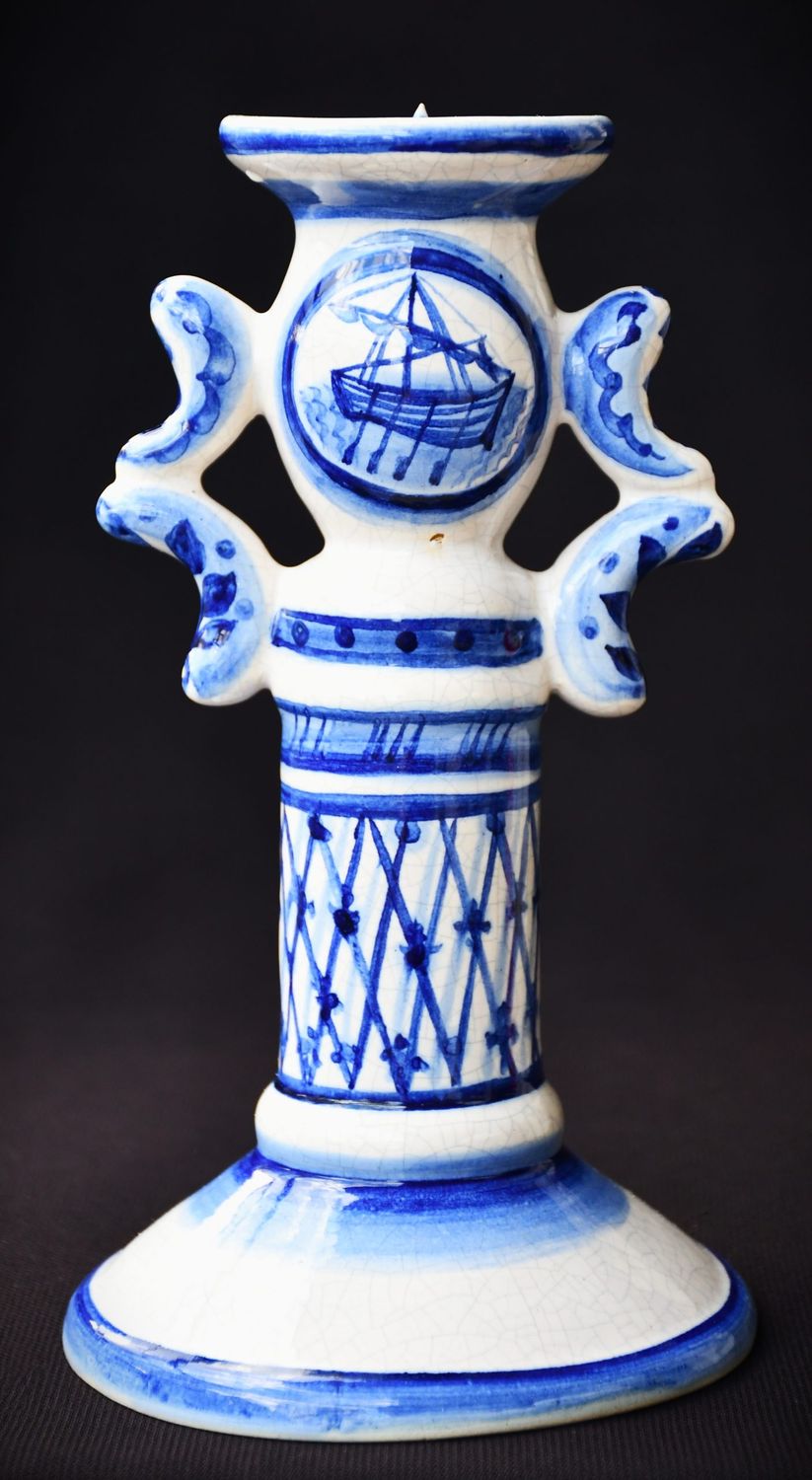 Свещник на Гжел Свещник на Гжел