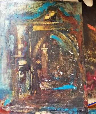 Картина върху фазер без рамка, масло Картина върху фазер без рамка, масло