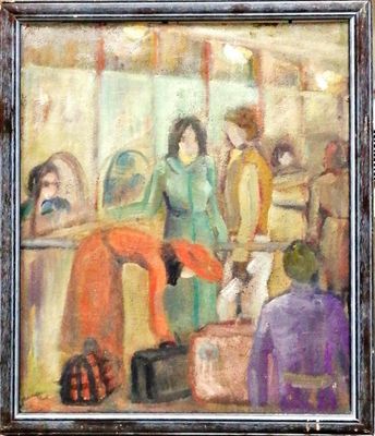 Картина върху фазер с рамка, масло Картина върху фазер с рамка, масло