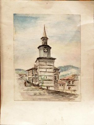 Картина върху картон без рамка, акварел Картина върху картон без рамка, акварел