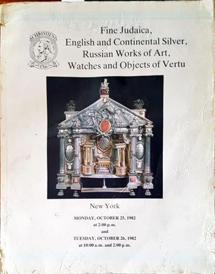 English and continetal silver, Russian works of art