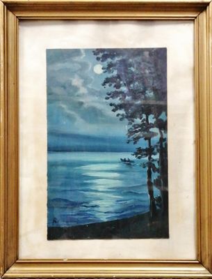 Картина върху картон с рамка, масло Картина върху картон с рамка, масло