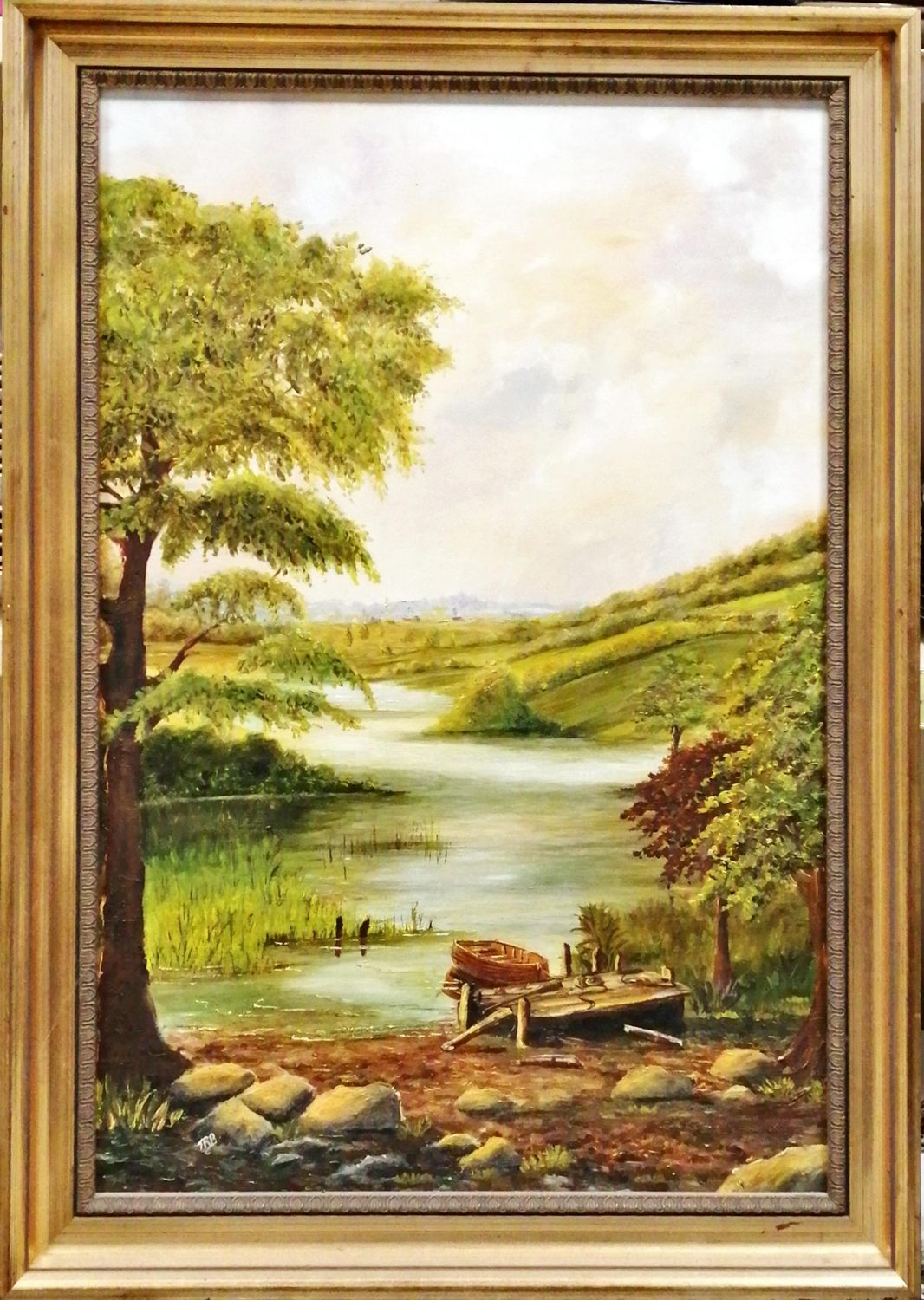 Картина върху платно с рамка, масло Картина върху платно с рамка, масло