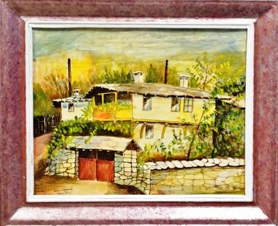 Картина върху фазер с рамка, масло , лак-Борис Йорданов Картина върху фазер с рамка, масло , лак-Борис Йорданов