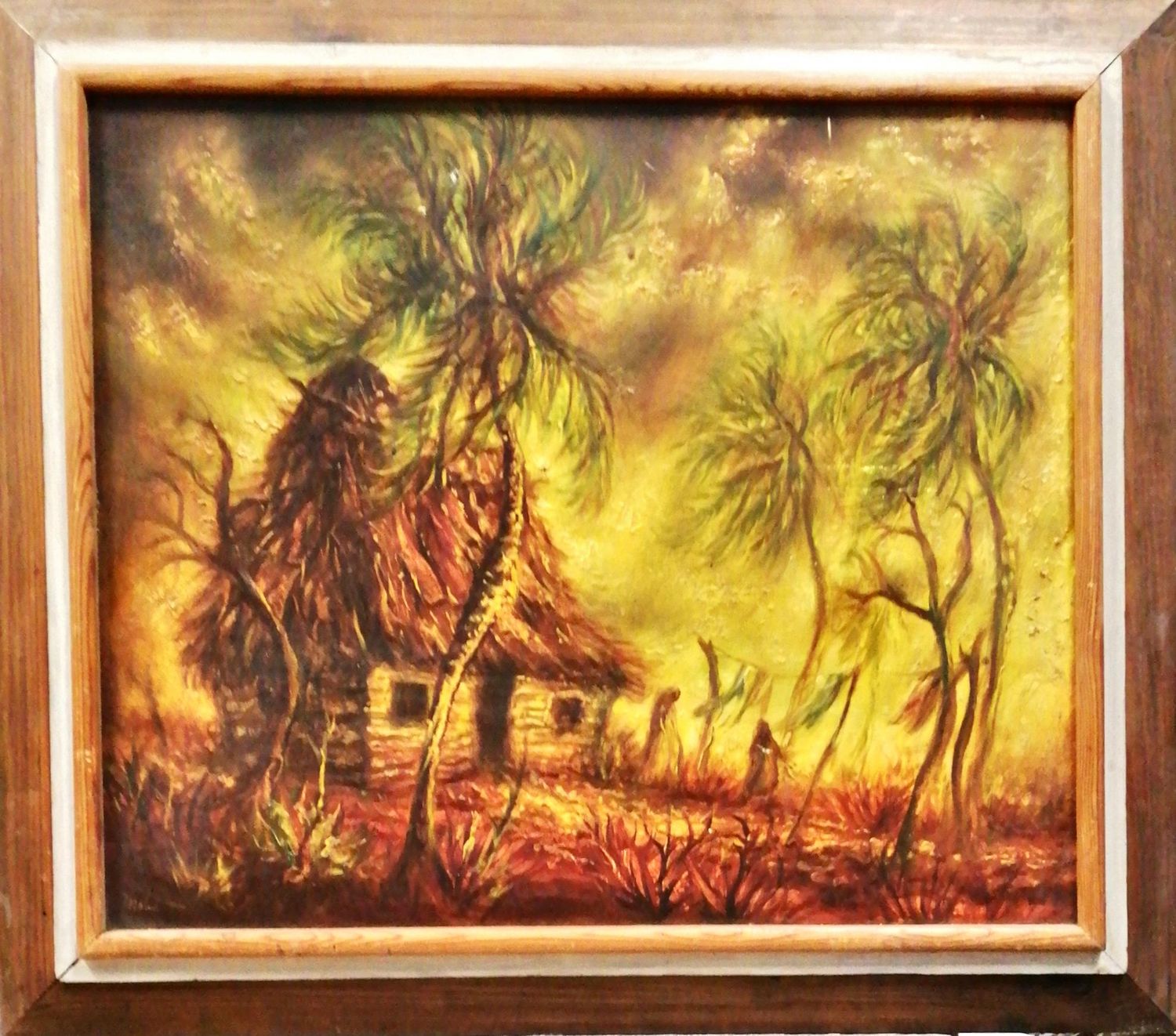 Картина върху фазер с рамка, масло