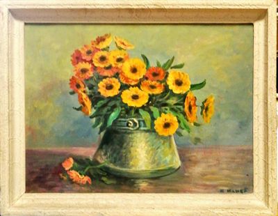 Картина върху фазер с рамка, масло- Илиев Картина върху фазер с рамка, масло- Илиев