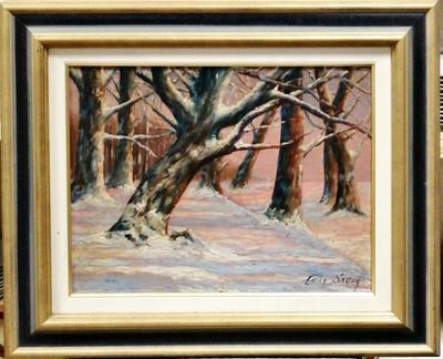 Картина върху фазер с рамка, масло Картина върху фазер с рамка, масло