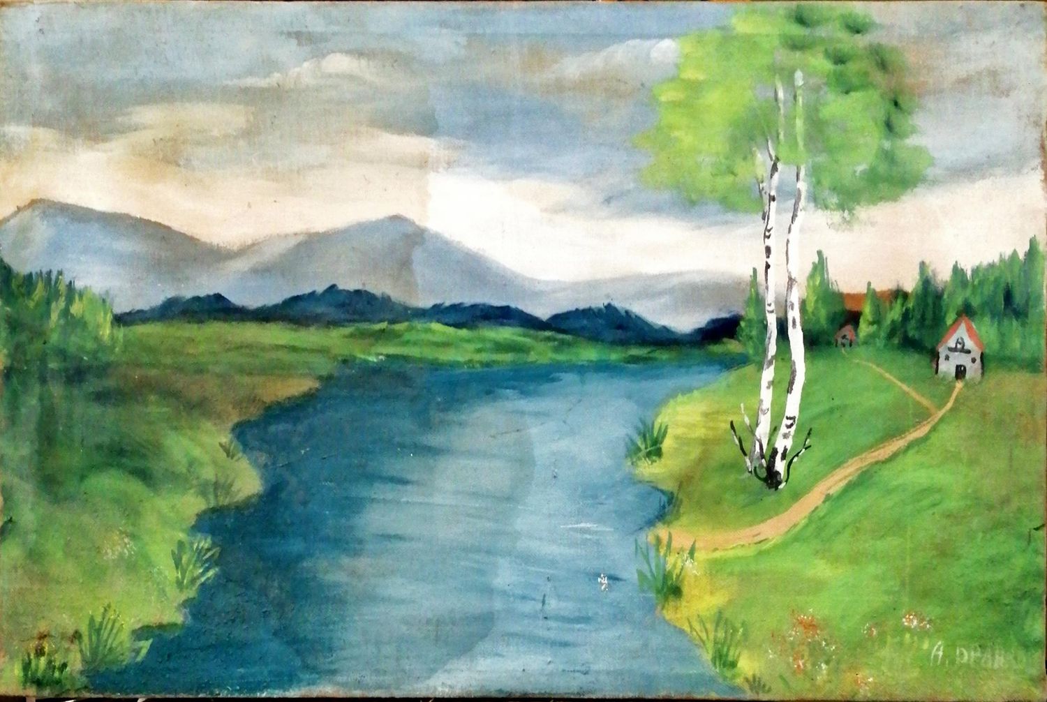 Картина върху платно без рамка, масло Картина върху платно без рамка, масло