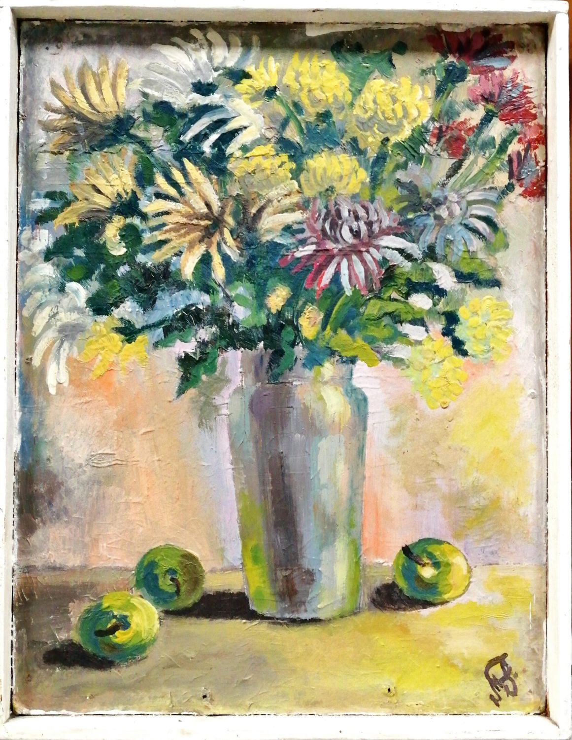 Картина върху фазер с рамка, масло Картина върху фазер с рамка, масло