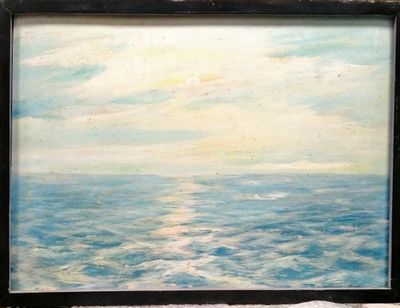 Картина върху фазер с рамка, масло - Радослав василев " Морско утро"