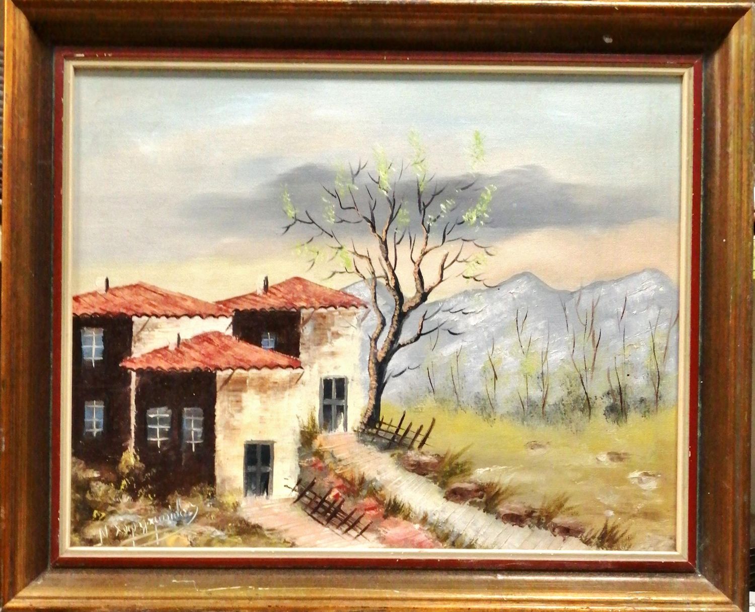 Картина върху платно с рамка, масло Картина върху платно с рамка, масло