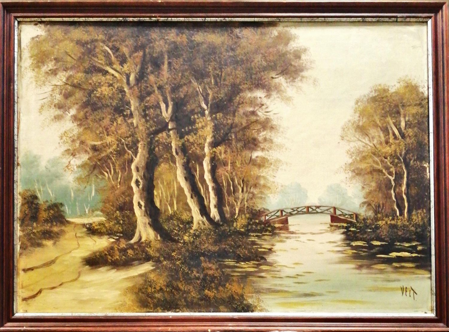 Картина върху фазер с рамка, масло