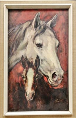 Картина върху фазер с рамка, масло Картина върху фазер с рамка, масло