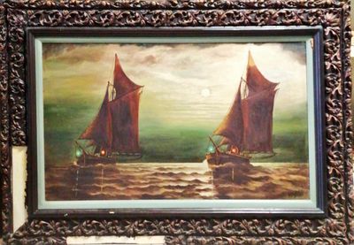 Картина върху платно с рамка, масло Картина върху платно с рамка, масло