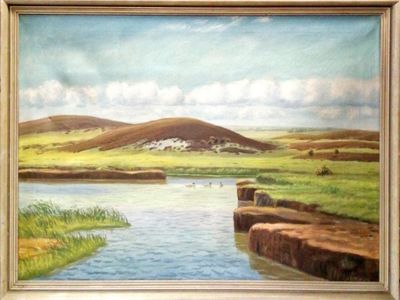 Картина върху платно с рамка, масло Картина върху платно с рамка, масло