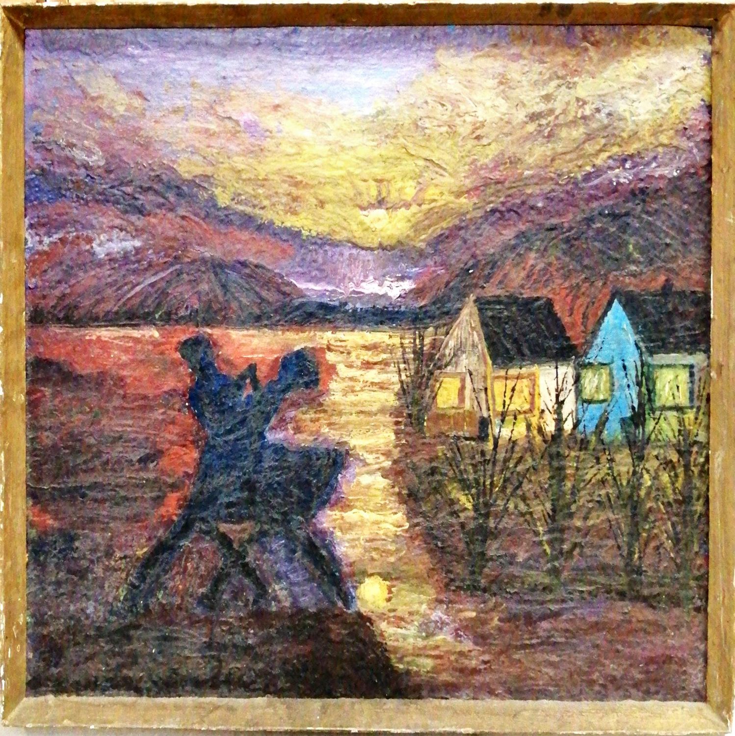 Картина върху фазер с рамка, масло Картина върху фазер с рамка, масло