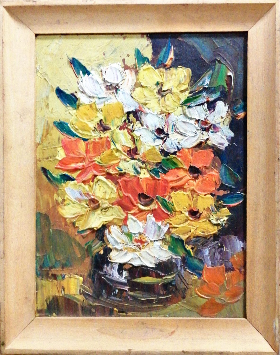 Картина върху фазер с рамка, масло Картина върху фазер с рамка, масло