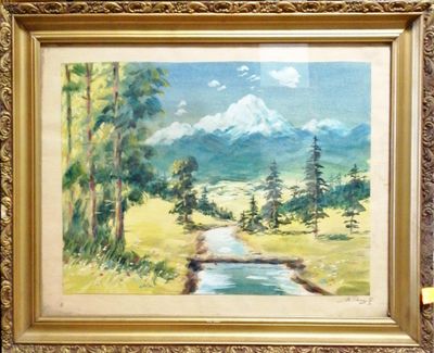 Картина върху картон с рамка, масло Картина върху картон с рамка, масло