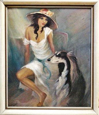 Картина върху платно с рамка, масло Картина върху платно с рамка, масло