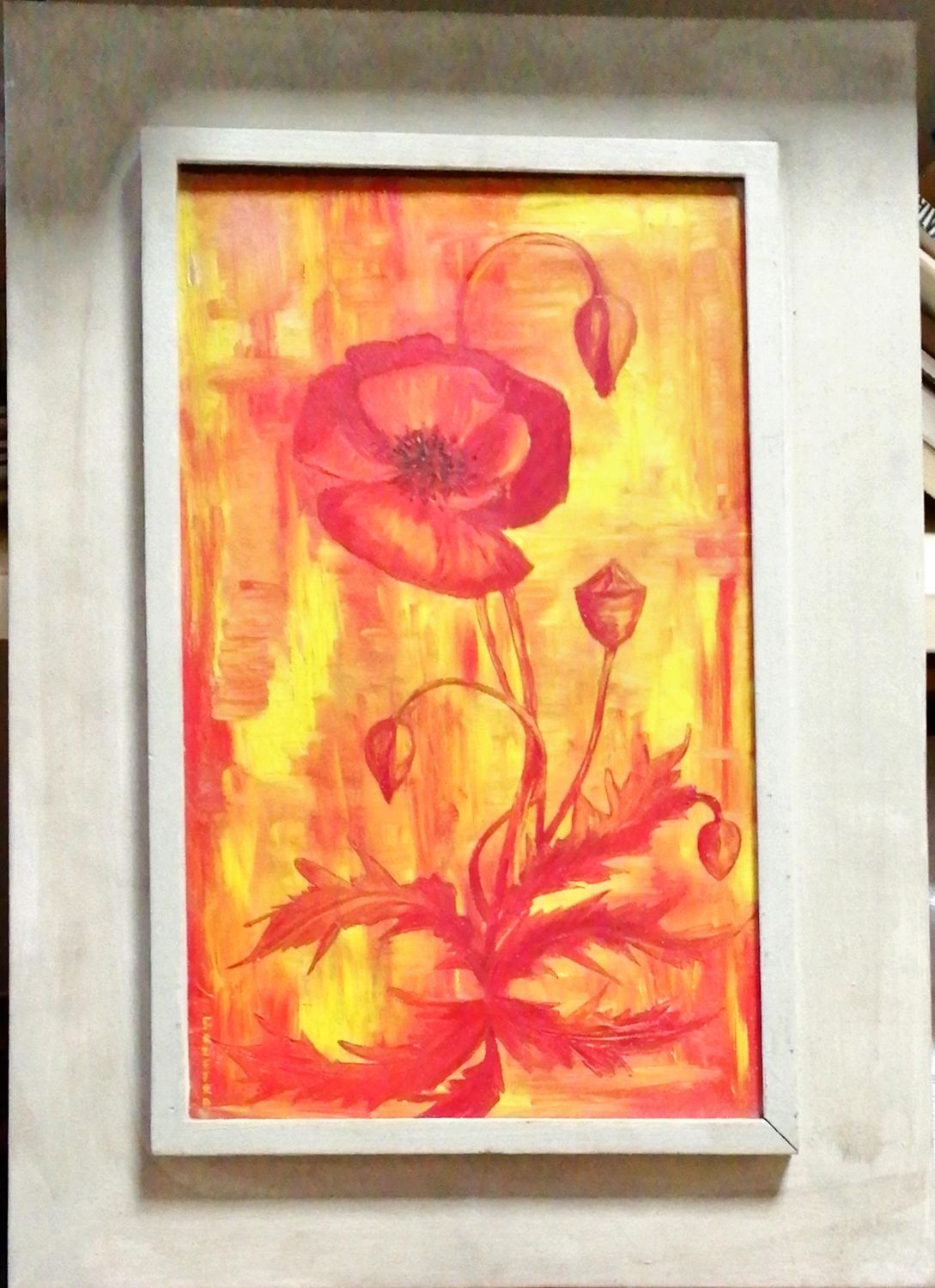 Картина върху фазер с рамка, масло Картина върху фазер с рамка, масло