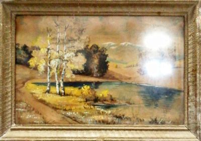 Картина върху платно с рамка, акварел - С.К. Картина върху платно с рамка, акварел - С.К.