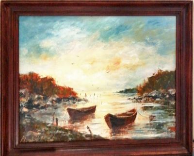 Картина върху платно с рамка, масло Картина върху платно с рамка, масло