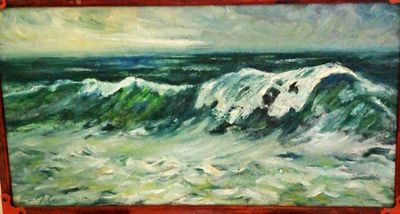 Картина върху платно с рамка, масло - А. Стойчев Картина върху платно с рамка, масло - А. Стойчев