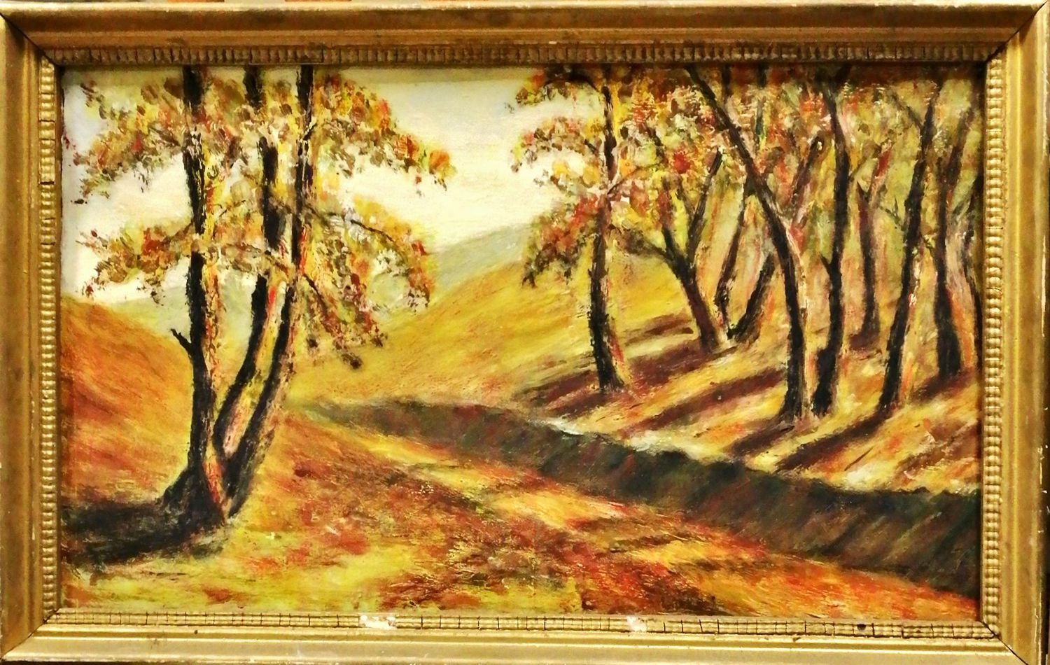 Картина върху фазер с  рамка, масло Картина върху фазер с  рамка, масло