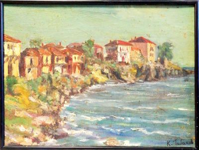 Картина върху фазер с  рамка, масло-Табаков Картина върху фазер с  рамка, масло-Табаков