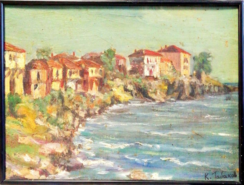 Картина върху фазер с  рамка, масло-Табаков