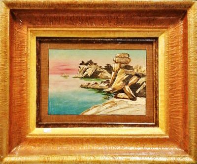 Картина върху фазер с  рамка, масло и апликация дърво Картина върху фазер с  рамка, масло и апликация дърво