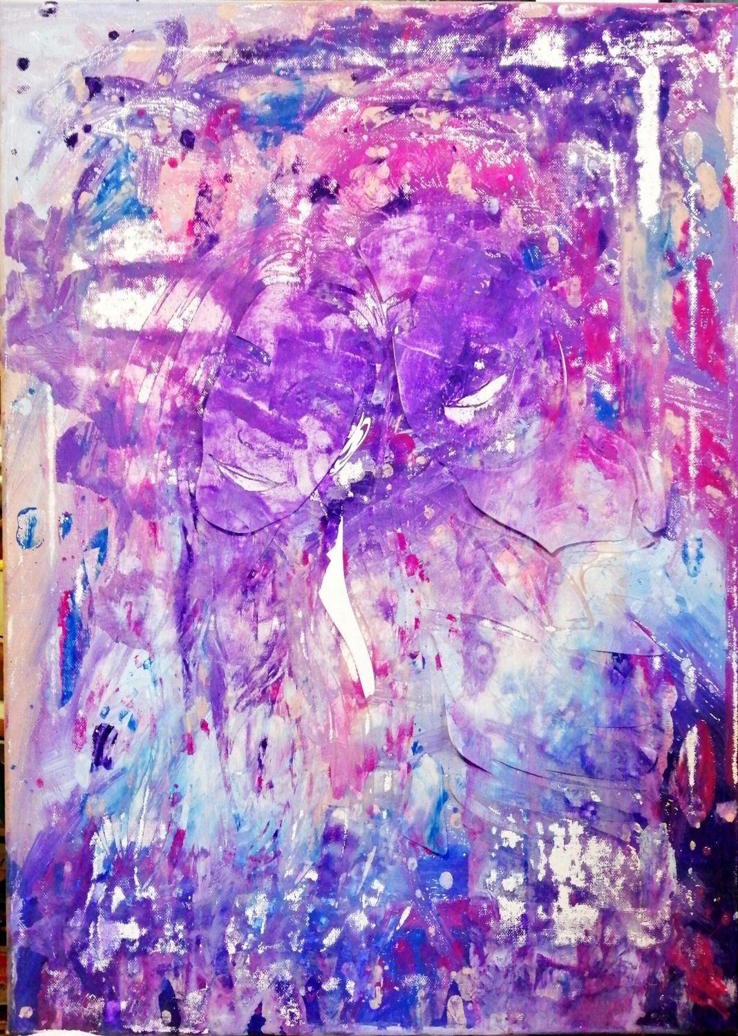 Картина върху платно без  рамка, масло, апрликация Картина върху платно без  рамка, масло, апрликация